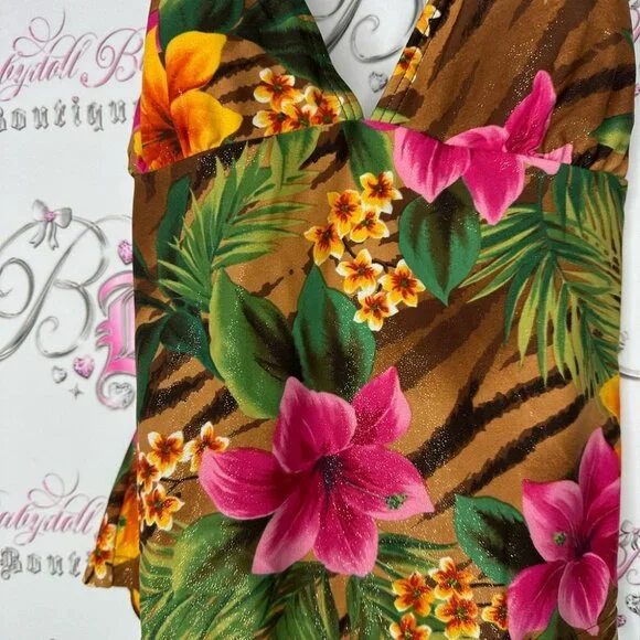 Ocean dream tankini top swim beach brand new vintage size 10 sparkly - Picture 4 of 8